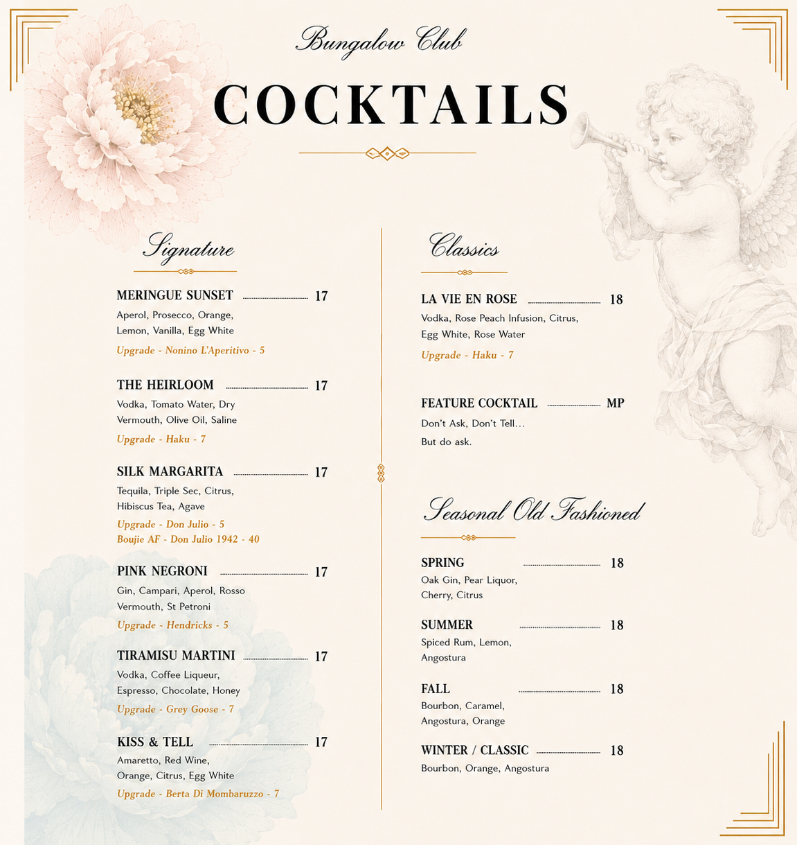 Cocktail Menu